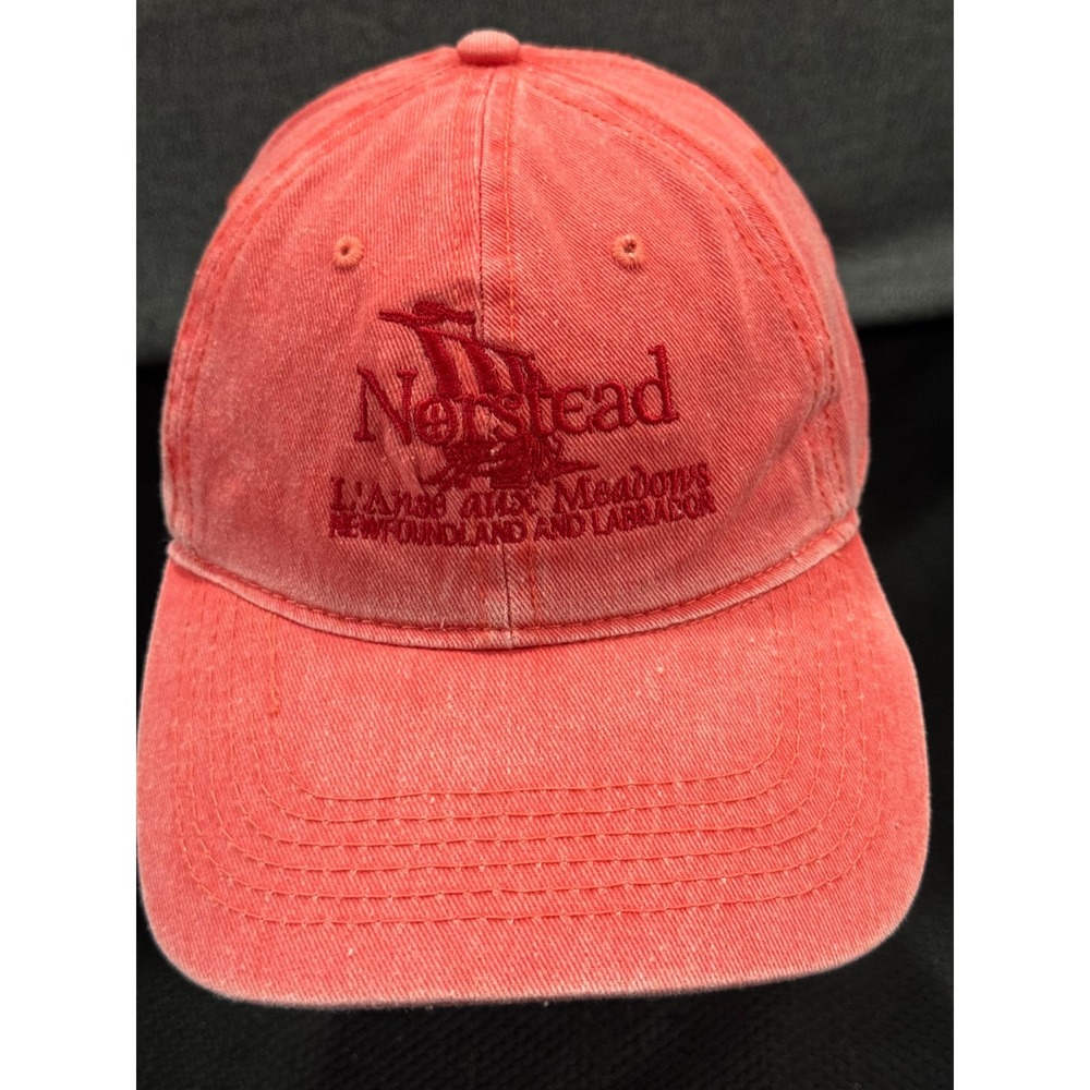 Authentic Atlantic Apparel Baseball Cap Men's One Size‎ Red Cotton Norstead Hat